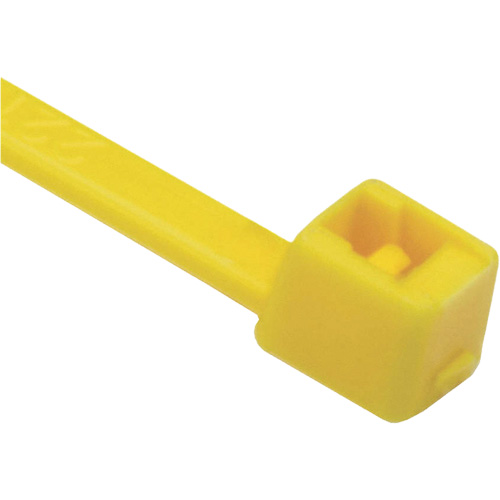 T Series Cable Ties, 8" Long, 50 lbs. Tensile Strength, Yellow Action Paper