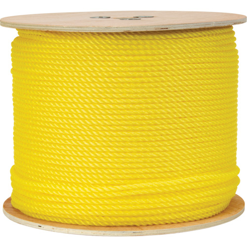 1/4" Braided Yellow Rope, Polypropylene, 1300' Action Paper