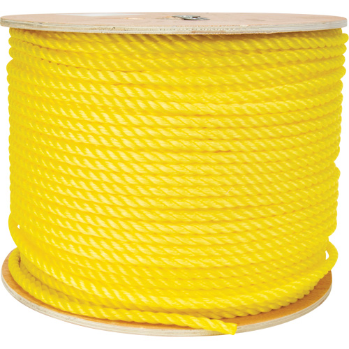 Corde jaune tress&eacute;e 3/8", Polypropyl&egrave;ne, 630' Action Paper