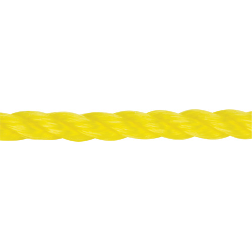 Corde jaune tress&eacute;e 3/8", Polypropyl&egrave;ne, 630' Action Paper