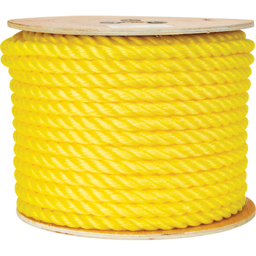 Corde jaune tress&eacute;e 5/8", Polypropyl&egrave;ne, 200' Action Paper