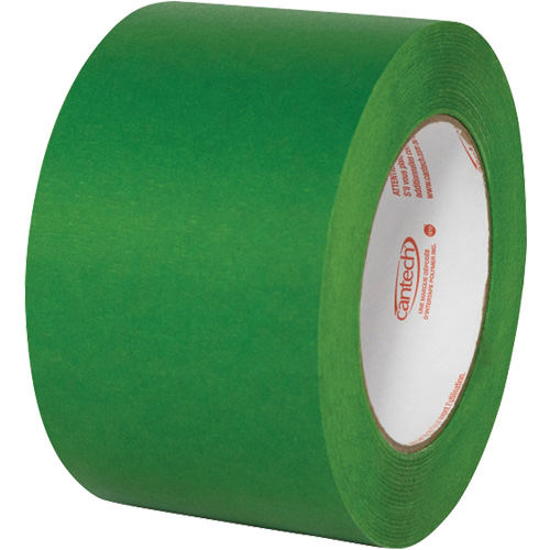 Premium Safe Tack Masking Tape, 72 mm (2-83/100") x 55 m (180.44'), Green Action Paper