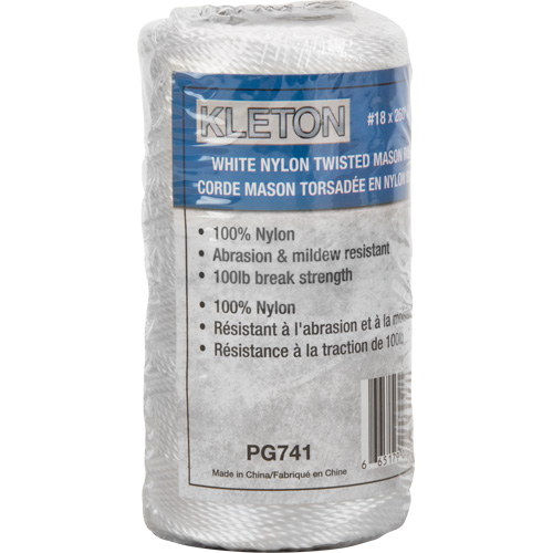 Corde Mason torsad&eacute;e no 18, Nylon, 260' Action Paper