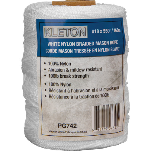 #18 Braided Mason Rope, Nylon, 550' Action Paper