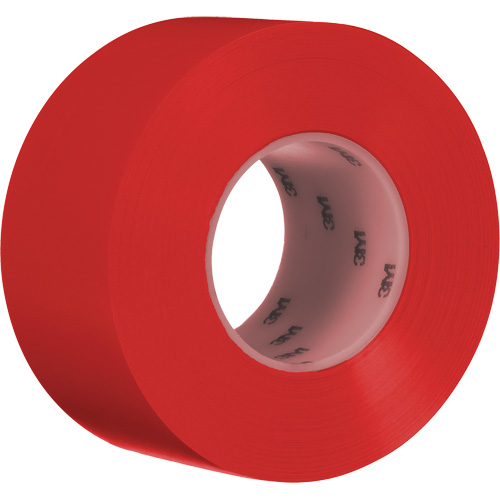 Ruban de marquage de planchers durable 971, 3" x 108', Vinyle, Rouge Action Paper