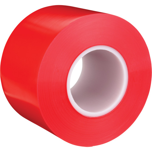 Ruban de marquage de planchers durable 971, 4" x 108', Vinyle, Rouge Action Paper