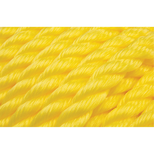 Braided Yellow Rope, Polypropylene, 144' Action Paper