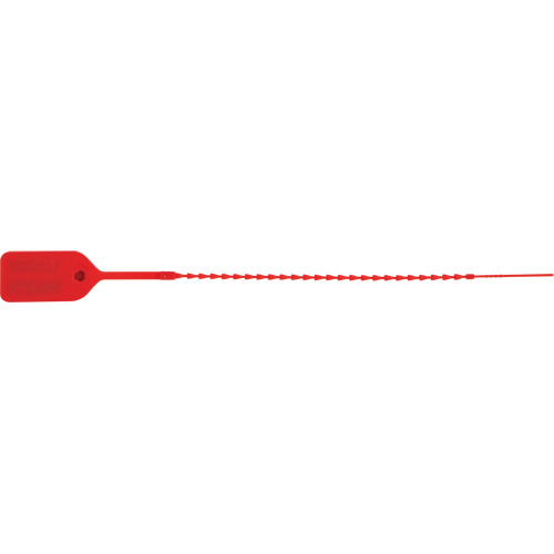 Standard-Duty Security Seal, 9", Plastic, Pull-Through Action Paper
