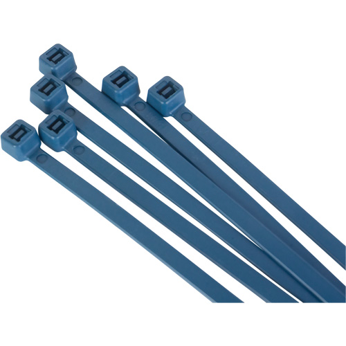 Metal Detectable Cable Ties, 15" L, 120 lbs. Tensile Strength Action Paper