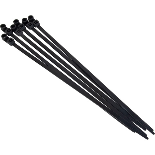 Attache-c&acirc;ble &agrave; visser, Longueur 8", R&eacute;sistance &agrave; la traction 50 lb, Noir Action Paper
