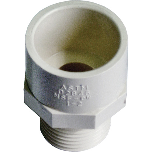 Adaptateur r&eacute;ducteur m&acirc;le, Noeud x MPT, 1/2" x 3/4" dia., PVC-C Action Paper