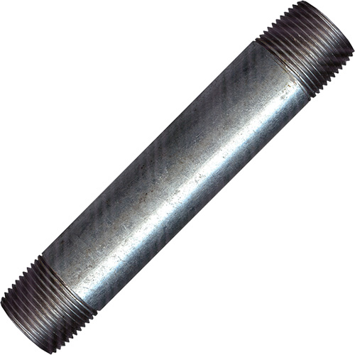 Raccord long, Galvanis&eacute;, 1/2", NPT x NPT Action Paper
