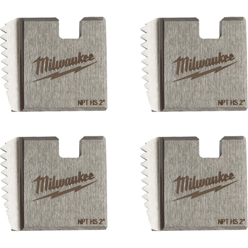 Matrices de tuyauterie portables NPT, Pour tuyau de 2", Acier rapide Action Paper