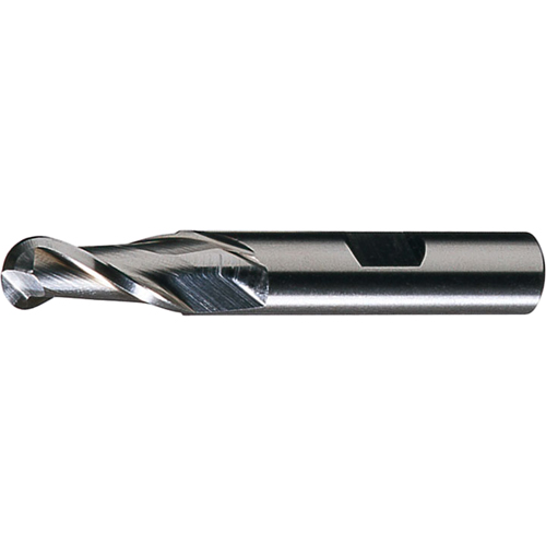 Centre Cutting Ball Nose Single End Finishers, 5/16" Dia., 2 Flutes, High Speed Steel Action Paper