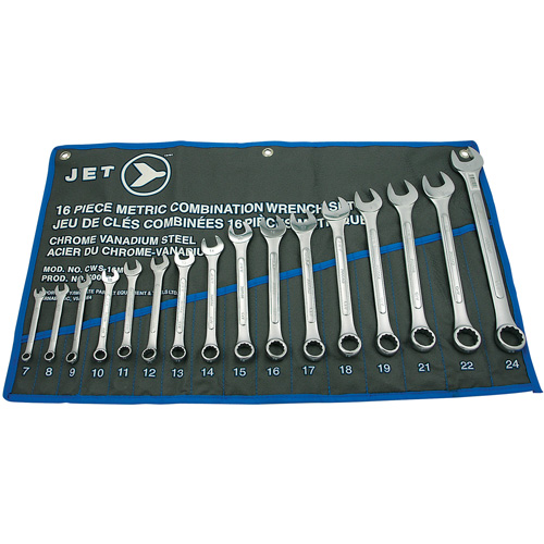 CWS-16M Raised Panel Wrench Set, Combination, 16 Pieces, Metric Action Paper