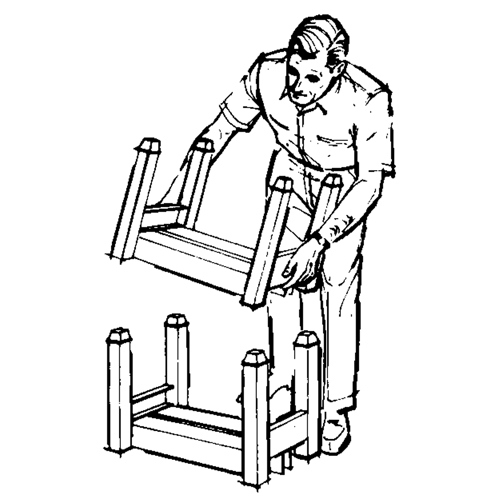 Portable Stacking Racks, 12" W x 16" D, 2500 lbs. Capacity Action Paper