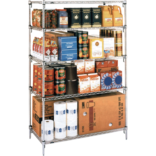 Super Adjustable Super Erecta Shelf&reg;, 4 Tiers, 36" W x 62-9/16" H x 18" D Action Paper