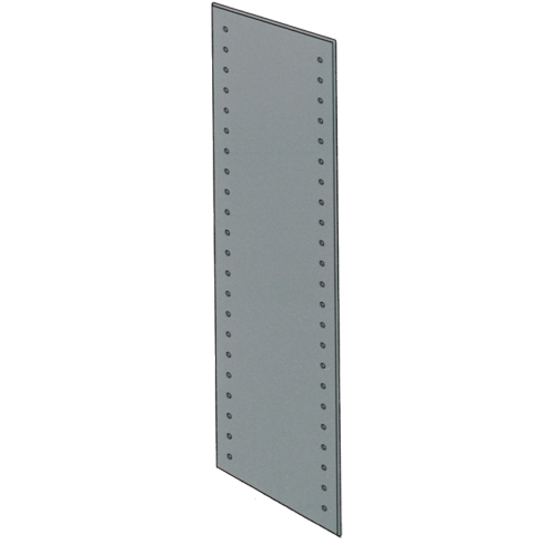 Slotted Angle End Panel, 84" H, 18" D, Galvanized Steel Action Paper