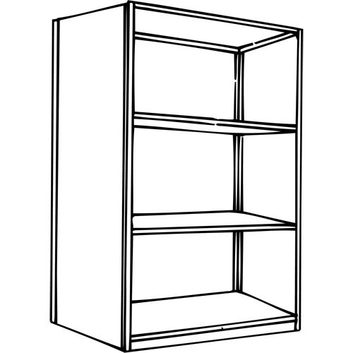 Interlok Shelving Unit, Steel, Boltless, 800 lbs. Capacity, 36" W x 76" H x 24" D Action Paper
