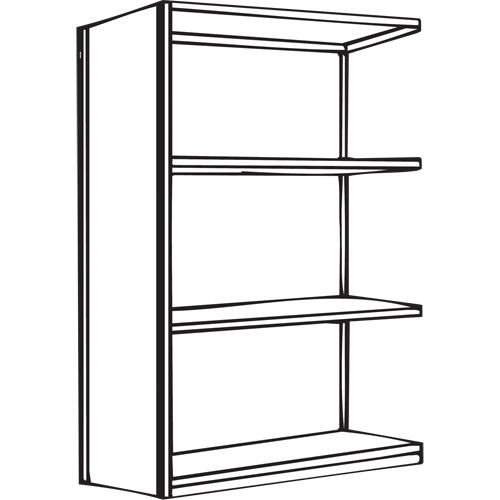 Interlok Shelving Unit, Steel, Boltless, 450 lbs. Capacity, 48" W x 88" H x 24" D Action Paper