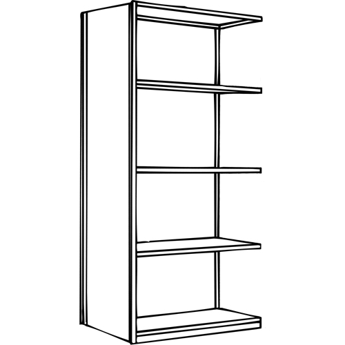 Interlok Shelving Unit, Steel, Boltless, 800 lbs. Capacity, 36" W x 100" H x 24" D Action Paper