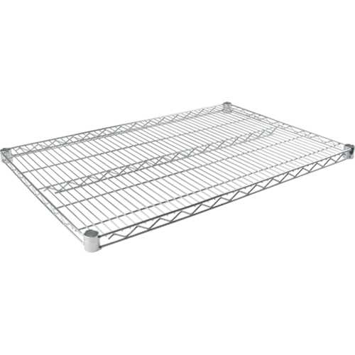 Standard-Duty Chromate Wire Shelf, 48" W x 18" D, 500 lbs. Capacity Action Paper