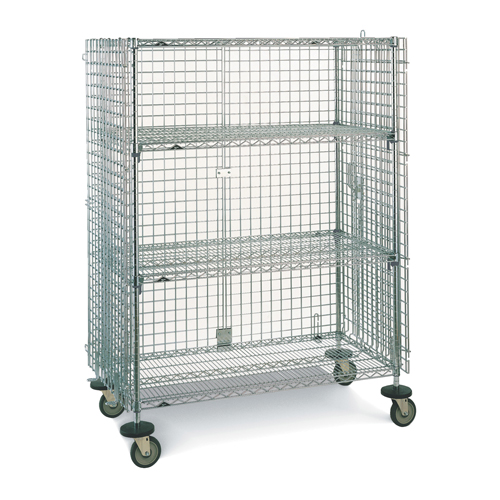 Wire Shelf Cart, Chrome Plated, 21-1/2" x 68-1/2" x 40", 500 lbs. Capacity Action Paper