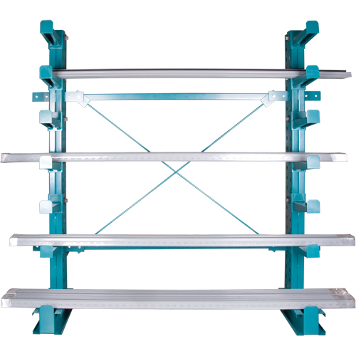 Cantilever Bar-Stock Racking - Light-Duty, Single Sided, 12" Arm, 75" H Action Paper