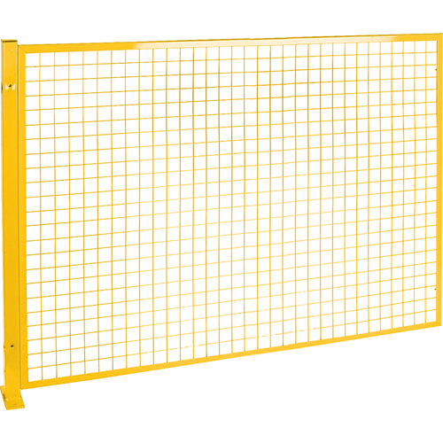 Mesh Style Perimeter Guard, 4' H x 8' W, Yellow Action Paper