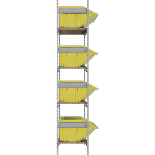 &eacute;tag&egrave;res larges avec bacs g&eacute;ants en plastique, Acier, Sans boulons, Capacit&eacute; 800 lb, 66" la x 72" h x 18" p Action Paper