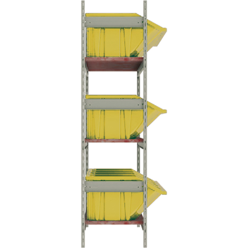 &eacute;tag&egrave;res larges avec bacs g&eacute;ants en plastique, Acier, Sans boulons, Capacit&eacute; 800 lb, 66" la x 60" h x 18" p Action Paper