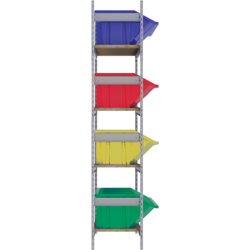 &eacute;tag&egrave;res larges avec bacs g&eacute;ants en plastique, Acier, Sans boulons, Capacit&eacute; 800 lb, 66" la x 72" h x 18" p Action Paper