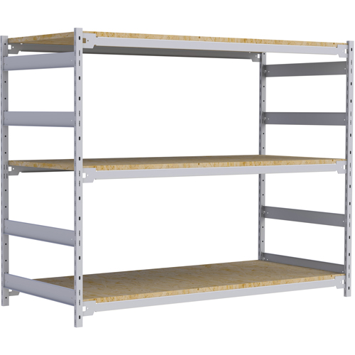 Wide Span Record Storage Shelving, Steel, 3 Shelves, 72" W x 32" D x 60" H Action Paper