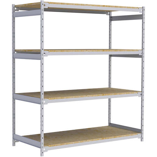 Wide Span Record Storage Shelving, Steel, 4 Shelves, 72" W x 32" D x 84" H Action Paper