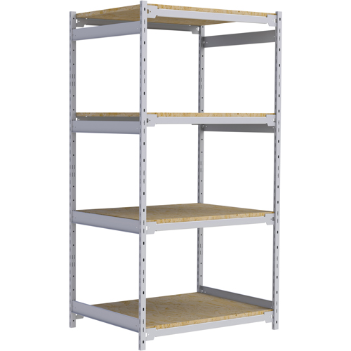 Wide Span Record Storage Shelving, Steel, 4 Shelves, 42" W x 32" D x 84" H Action Paper
