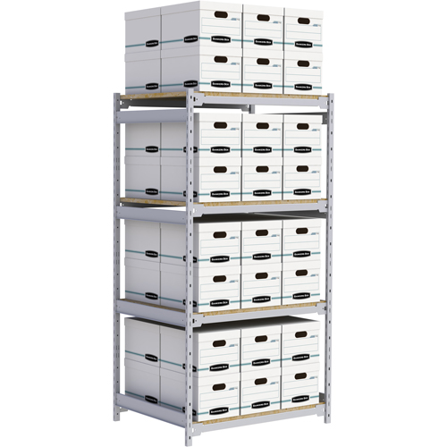 &eacute;tag&egrave;re-classeur de grande largeur, Acier, 4 Tablettes, 42" la x 32" p x 84" h Action Paper