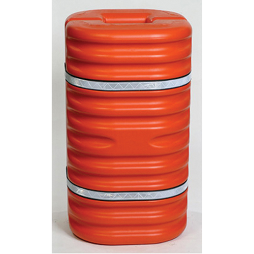 Column Protector, 10" Inside Opening, 24" L x 24" W x 42" H, Orange Action Paper