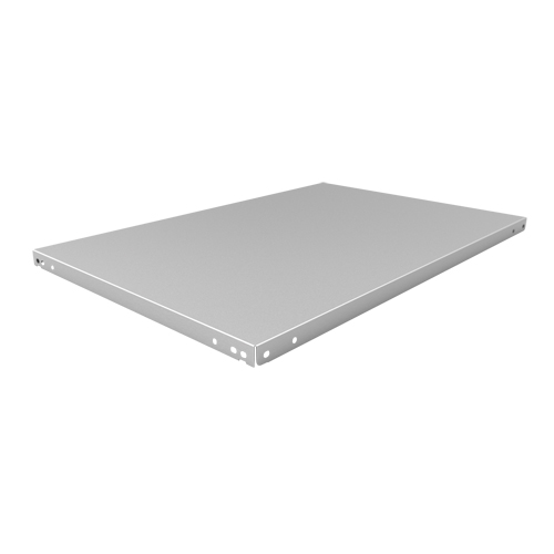 Slotted Angle Shelf, Galvanized Steel, 48" W x 24" D Action Paper