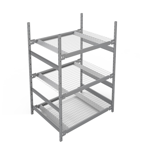 &eacute;tag&egrave;re de grande largeur, Acier, Sans boulons, Capacit&eacute; 1340 lb, 42" la x 60" h x 32" p Action Paper