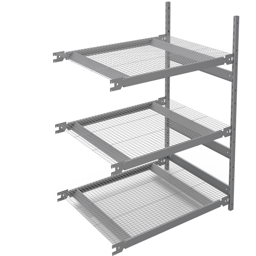 &eacute;tag&egrave;re de grande largeur, Acier, Sans boulons, Capacit&eacute; 1340 lb, 42" la x 60" h x 32" p Action Paper