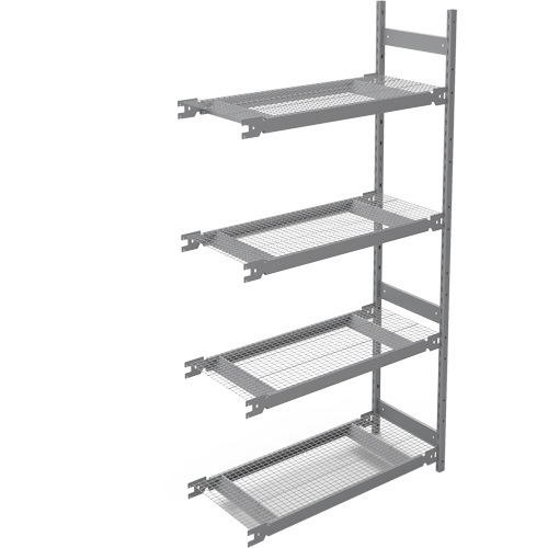 Wide Span Storage Shelving, Steel, Boltless, 1340 lbs. Capacity, 42" W x 84" H x 18" D Action Paper