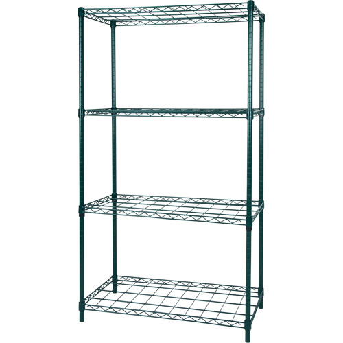 Dry Rack Shelving, 4 Tiers, 36" W x 63" H x 18" D Action Paper