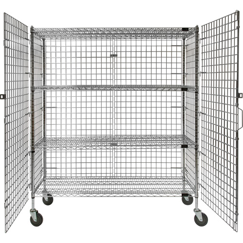 Chariot de s&eacute;curit&eacute;, Chrom&eacute;, 60" x 69" x 24", Capacit&eacute; 500 lb Action Paper