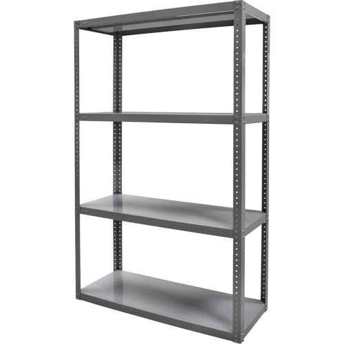 Heavy-Duty Shelving, Steel, Bolted, 3000 lbs. Capacity, 36" W x 72" H x 24" D Action Paper