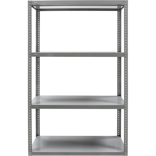 Heavy-Duty Shelving, Steel, Bolted, 3000 lbs. Capacity, 36" W x 72" H x 24" D Action Paper