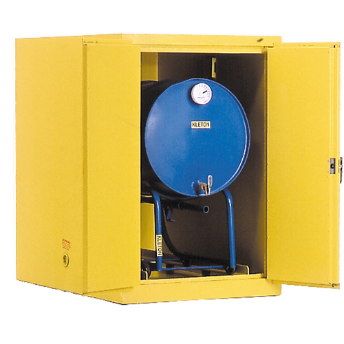 Drum Safety Cabinets, 400 lbs. Cap., Yellow Action Paper