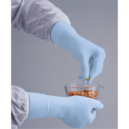N-DEX&reg; Ultimate Gloves, Small, Nitrile, 6-mil, Powder-Free, Blue Action Paper