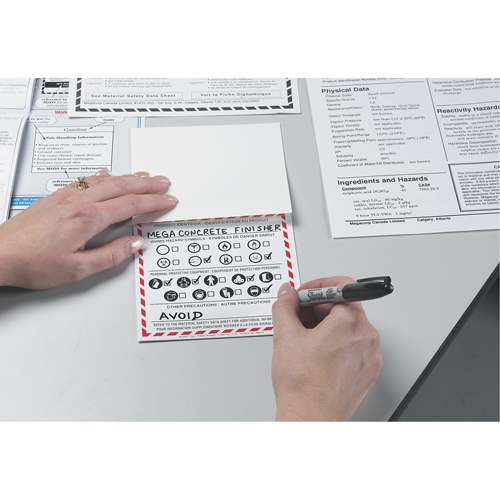 OTS WHMIS Labels, Vinyl, Sheet, 5" L x 5" W Action Paper