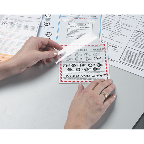 OTS WHMIS Labels, Vinyl, Sheet, 5" L x 5" W Action Paper