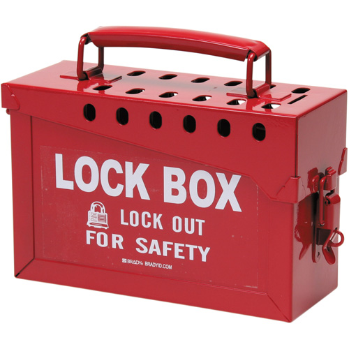 Portable Metal Lock Box, Red Action Paper